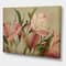Designart - Retro Alstroemeria Flower - Traditional Canvas Wall Art Print